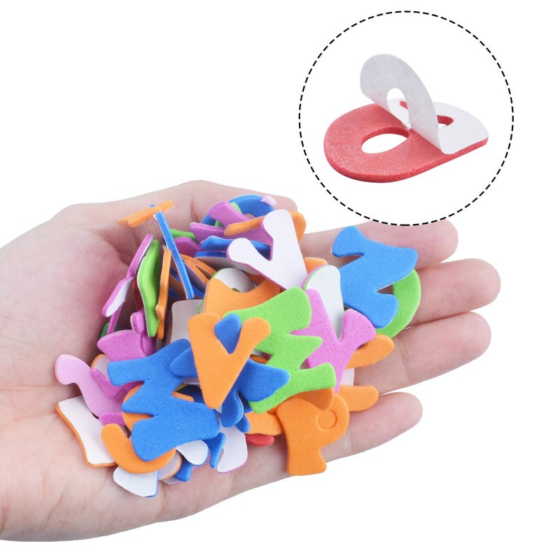 Aylifu Foam Stickers, 260 Pieces Self-Adhesive Foam Alphabet Letters and Numbers Sticker for Arts Craft Supplies - Assorted Colors - Image 4